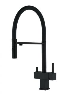 Смеситель для кухни под фильтр на магните GROCENBERG GB4098BL (Kerox Венгрия) Черный матовый